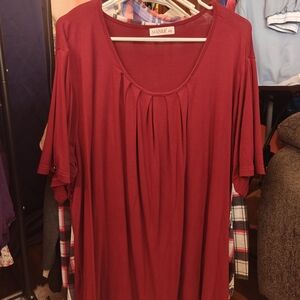 Elegant Maroon Short Sleeve Top
